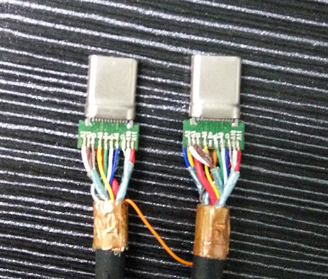 同轴线USB3.1 TYPEC焊接
